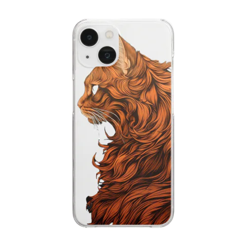  Cat facing the light. Clear Smartphone Case