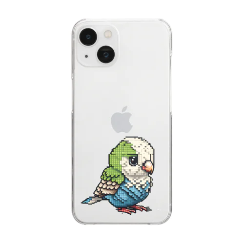 ドット絵のインコ２ Clear Smartphone Case