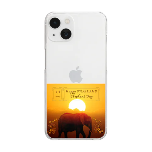 🐘Happy THAILAND ELEPANT DAY Clear Smartphone Case