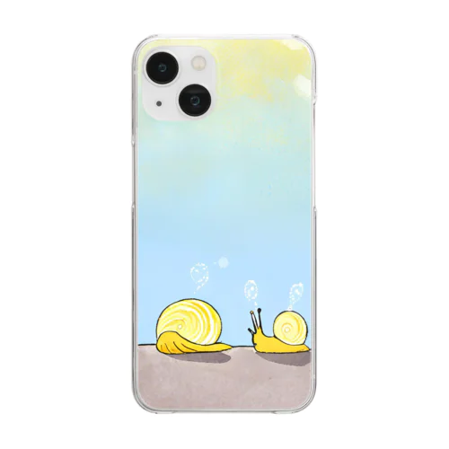 歩こう！カタツムリ Clear Smartphone Case