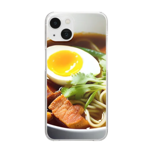 ラーメン好きにはたまらんね Clear Smartphone Case