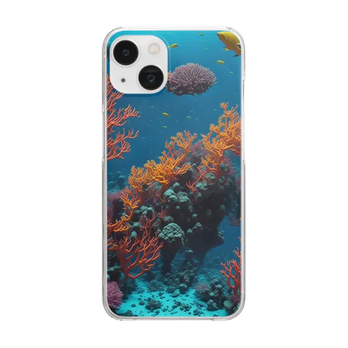 癒しの珊瑚礁 Clear Smartphone Case