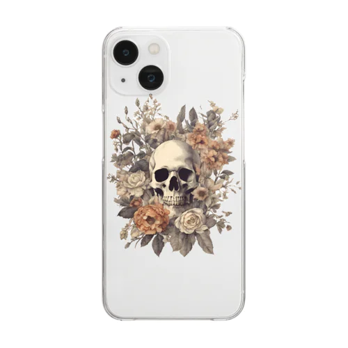 Vintage-Flower Clear Smartphone Case