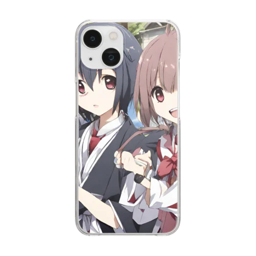 ハイスクール萌え女子 Clear Smartphone Case