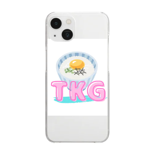 TKG（卵かけごはん！） Clear Smartphone Case