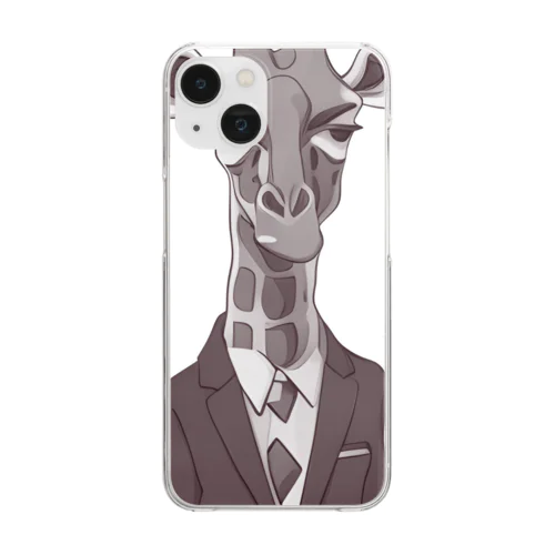 キリン係長🦒 Clear Smartphone Case