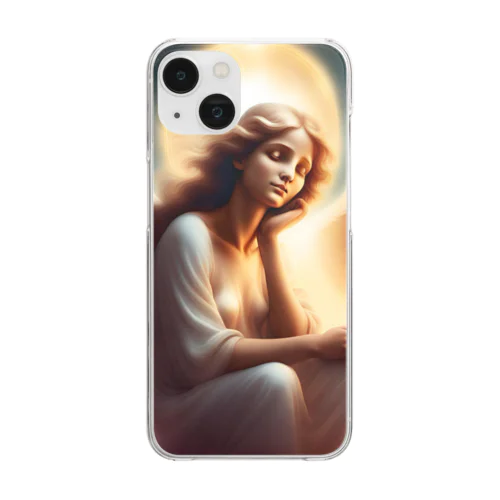 天使の守護 Clear Smartphone Case