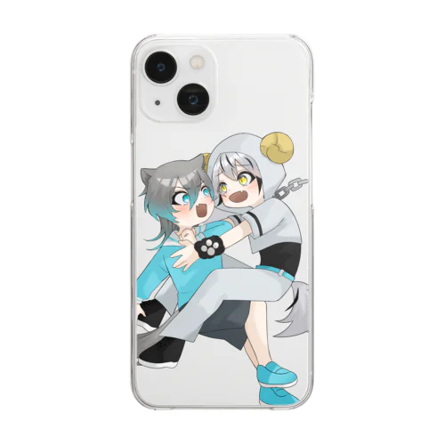 狼娘と白ヤギ少年 Clear Smartphone Case