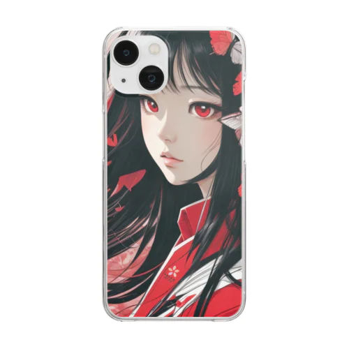 大正レトロJYOSI　シュリ:syuri【ロゴ入り】 Clear Smartphone Case