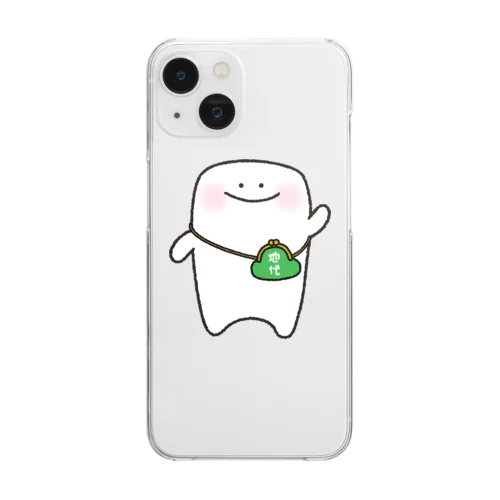 がま口財布の底地くん Clear Smartphone Case