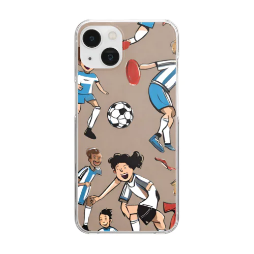 サッカー小僧 Clear Smartphone Case