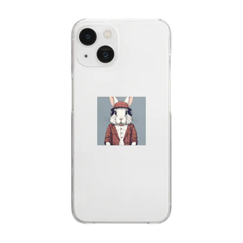 かっこいいおしゃれなウサギ Clear Smartphone Case