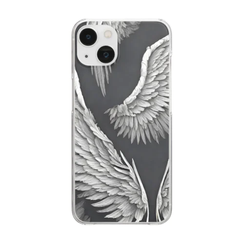 幻想的な天使の羽根 Clear Smartphone Case