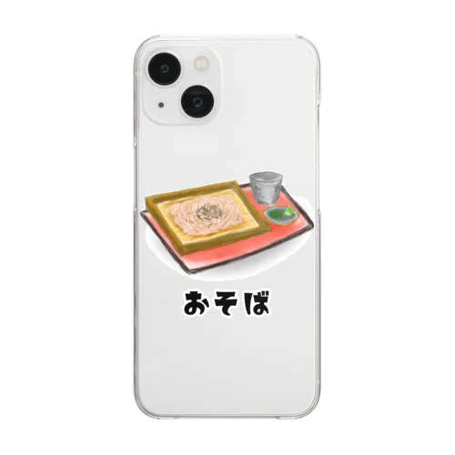 レトロシリーズおそばグッズ Clear Smartphone Case