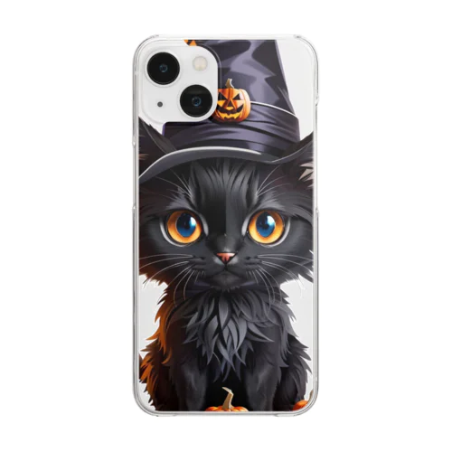 魔女っ子ねこ Clear Smartphone Case