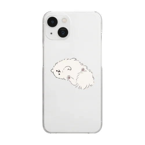 ころがりポメたん Clear Smartphone Case