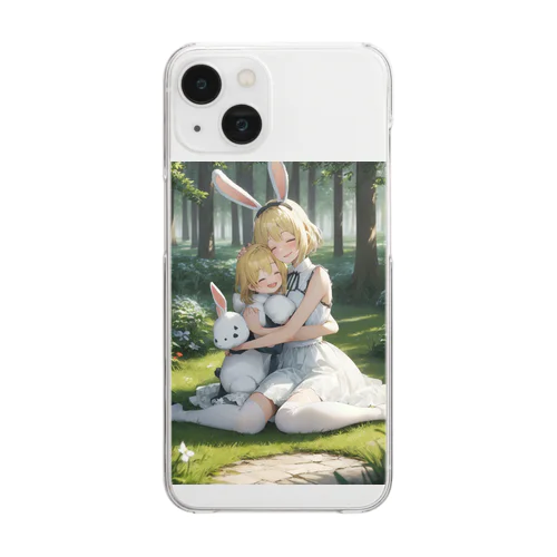 姉妹とうさチャン Clear Smartphone Case