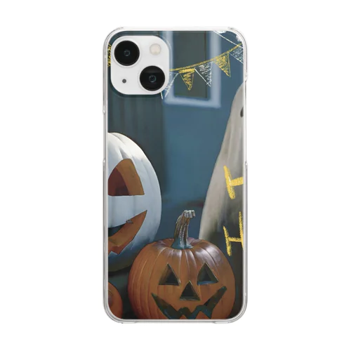 ハッピーハロウィン Clear Smartphone Case