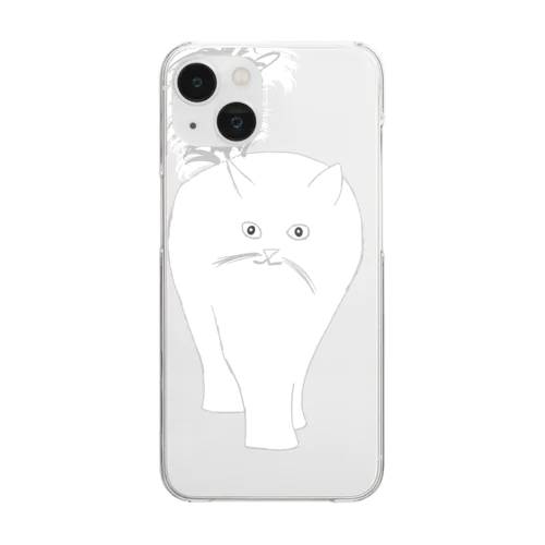 作画崩壊気味な猫 Clear Smartphone Case