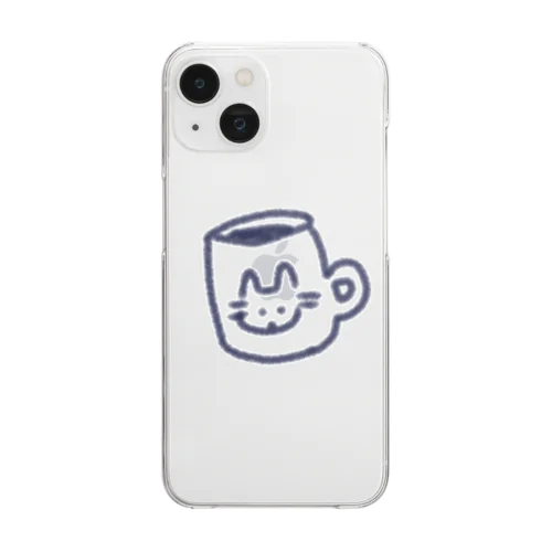 ねこっぷ Clear Smartphone Case