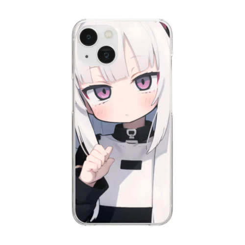 キュート＆ワイルドな髪の女の子 Clear Smartphone Case