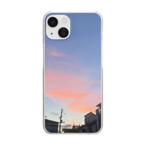 夕闇と夜空 Clear Smartphone Case