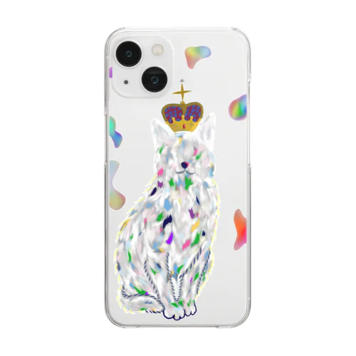 見守り猫さんその2 Clear Smartphone Case