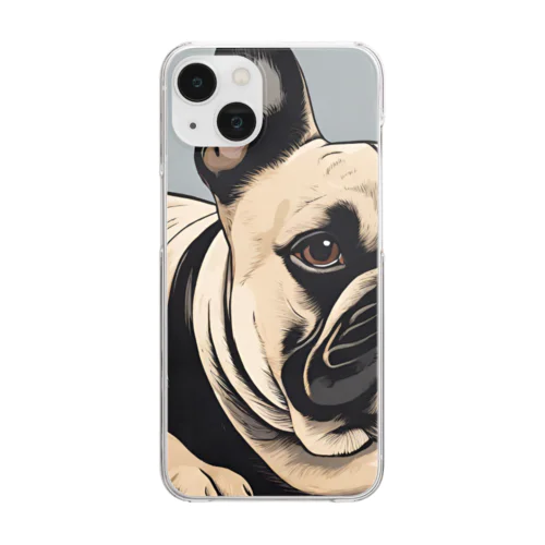 french bulldog Clear Smartphone Case