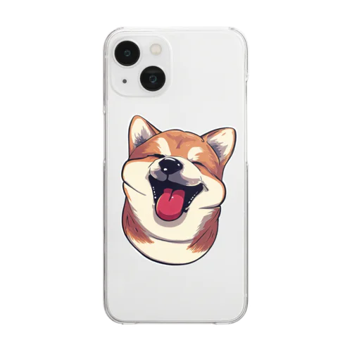 スマイル柴犬 Clear Smartphone Case