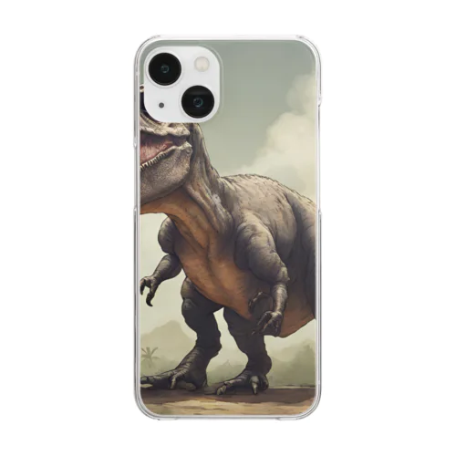 迫力ある恐竜 Clear Smartphone Case