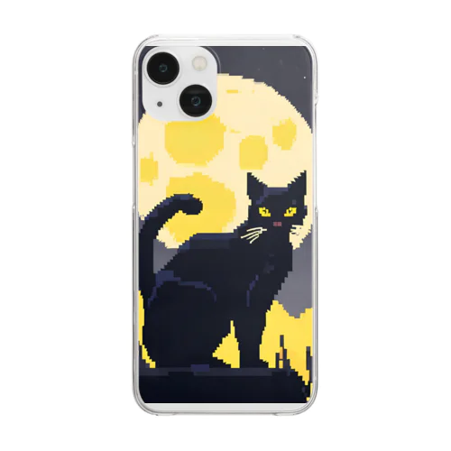 ピクセルアート黒猫　14 Clear Smartphone Case