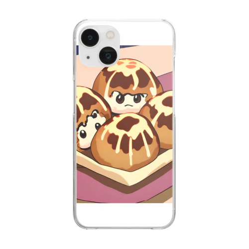 たこ焼きくん Clear Smartphone Case