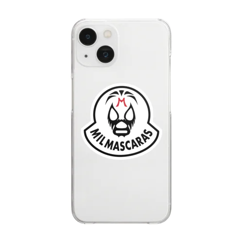 MIL MASCARAS-ミル・マスカラス ワッペン型ロゴ Clear Smartphone Case