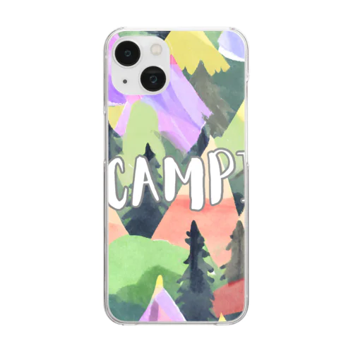 カラフルテントでGO CAMPING 2 Clear Smartphone Case