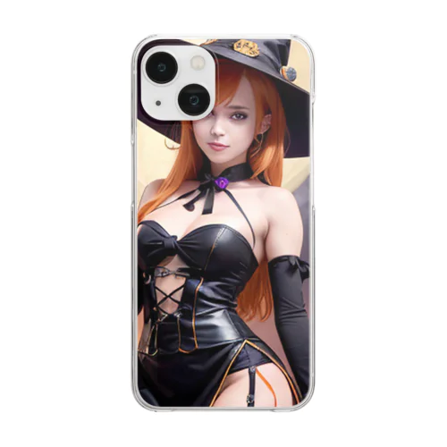 ハロウィン美女 Clear Smartphone Case