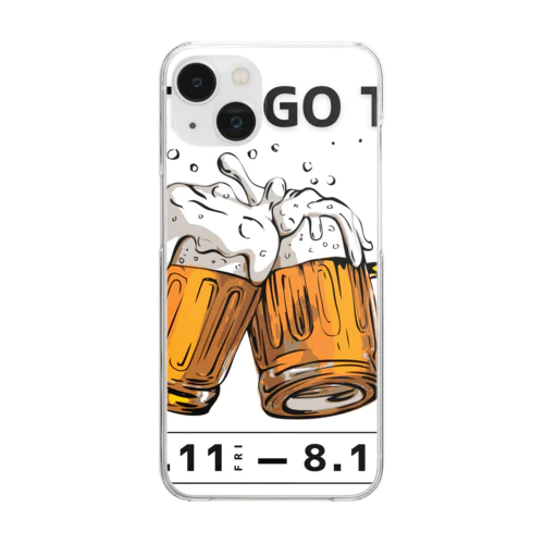 ビールを飲もう！ Clear Smartphone Case