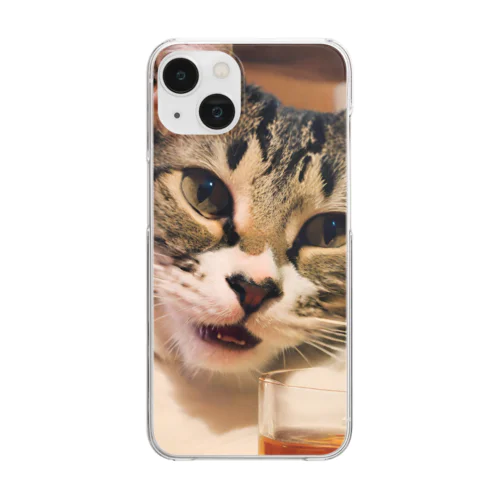 猫猫　泥酔 Clear Smartphone Case
