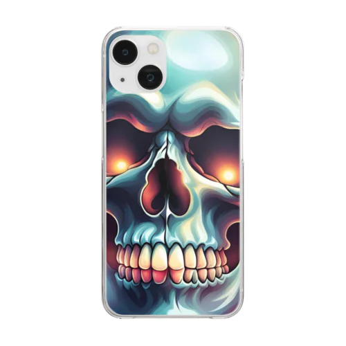 DARK SKULL スカル Clear Smartphone Case