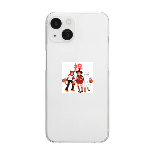 ハロウィン祝 Clear Smartphone Case