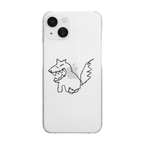 こころやさしいおおかみくん Clear Smartphone Case