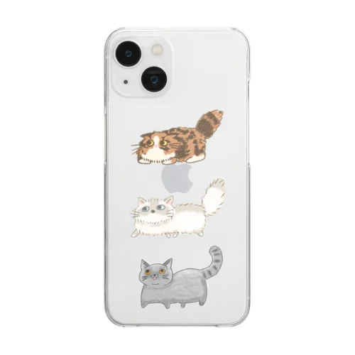 三匹の猫助 Clear Smartphone Case