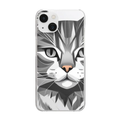 イラスト　猫 Clear Smartphone Case