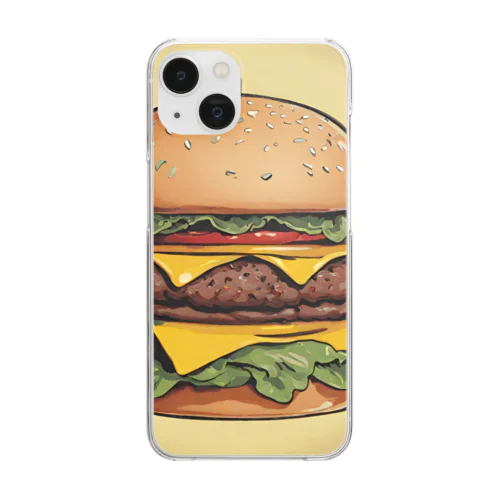 バーガーバーガー Clear Smartphone Case