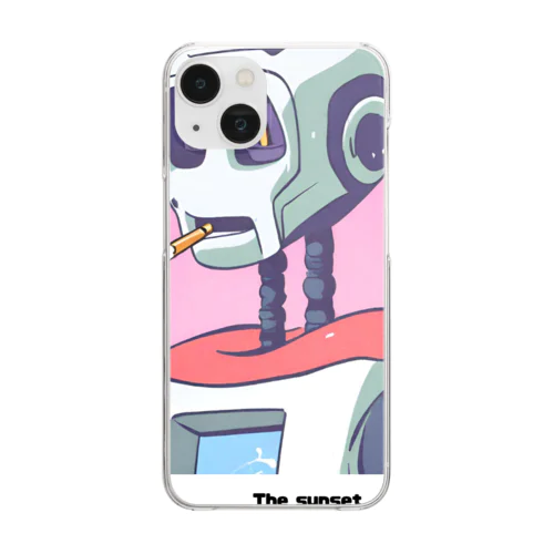 一服ロボットさん Clear Smartphone Case