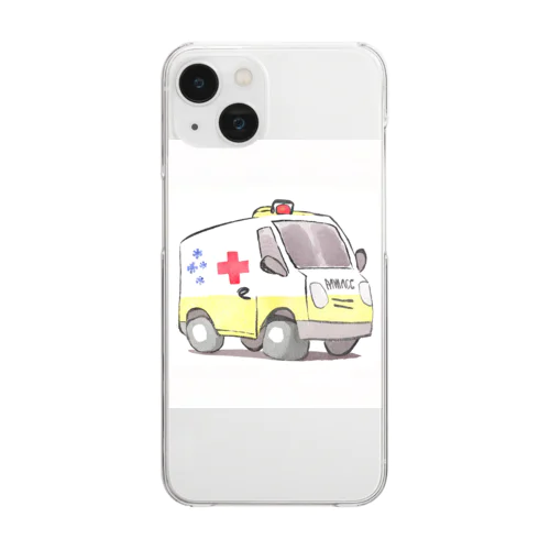 救急車くん Clear Smartphone Case