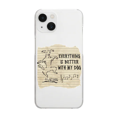 愛犬と一緒なら全てがよくなります！ Clear Smartphone Case