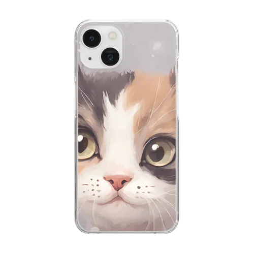 猫のマロンくん Clear Smartphone Case