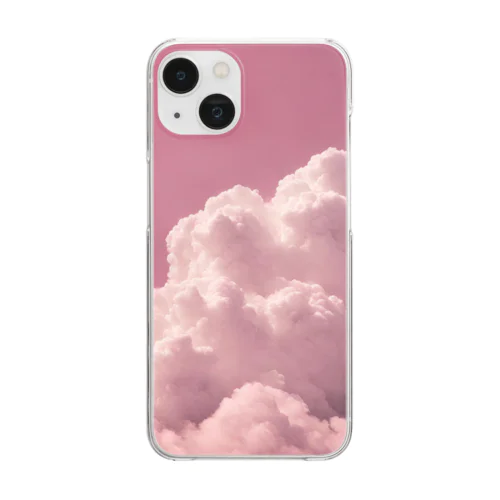 ピンク空☁️ Clear Smartphone Case