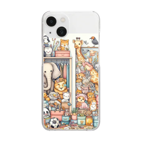 アニマルクローゼット04 Clear Smartphone Case