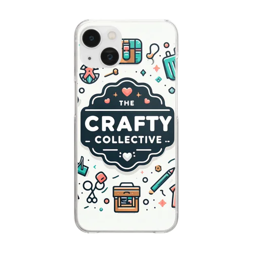 The Crafty Collective のロゴマーク Clear Smartphone Case